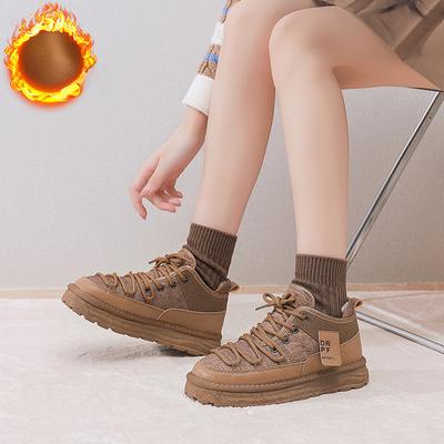 Женские зимние короткие ботинки, теплые, удобные, с подкладкой из искусственного меха, зимние ботинки, нескользящие, прогулочные ботинки, водонепроницаемые, удобные, кроссовки для женщин