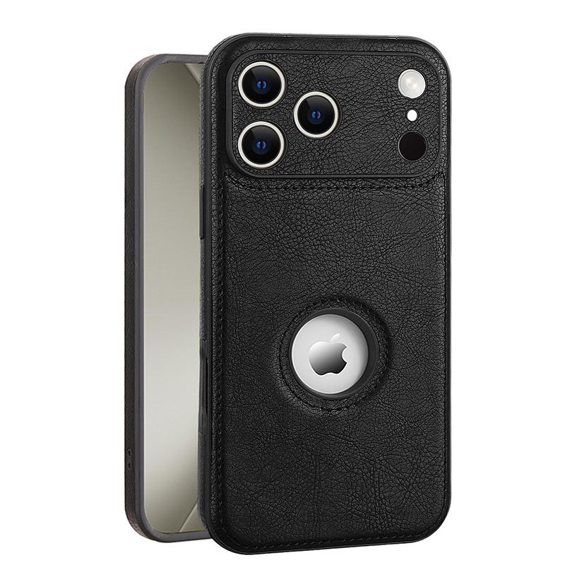 Чехол для iPhone 17 16 15 14 13 12 11 Pro Max Plus, мягкая кожаная задняя панель с отверстием для защиты объектива, чехол с полным покрытием по краям