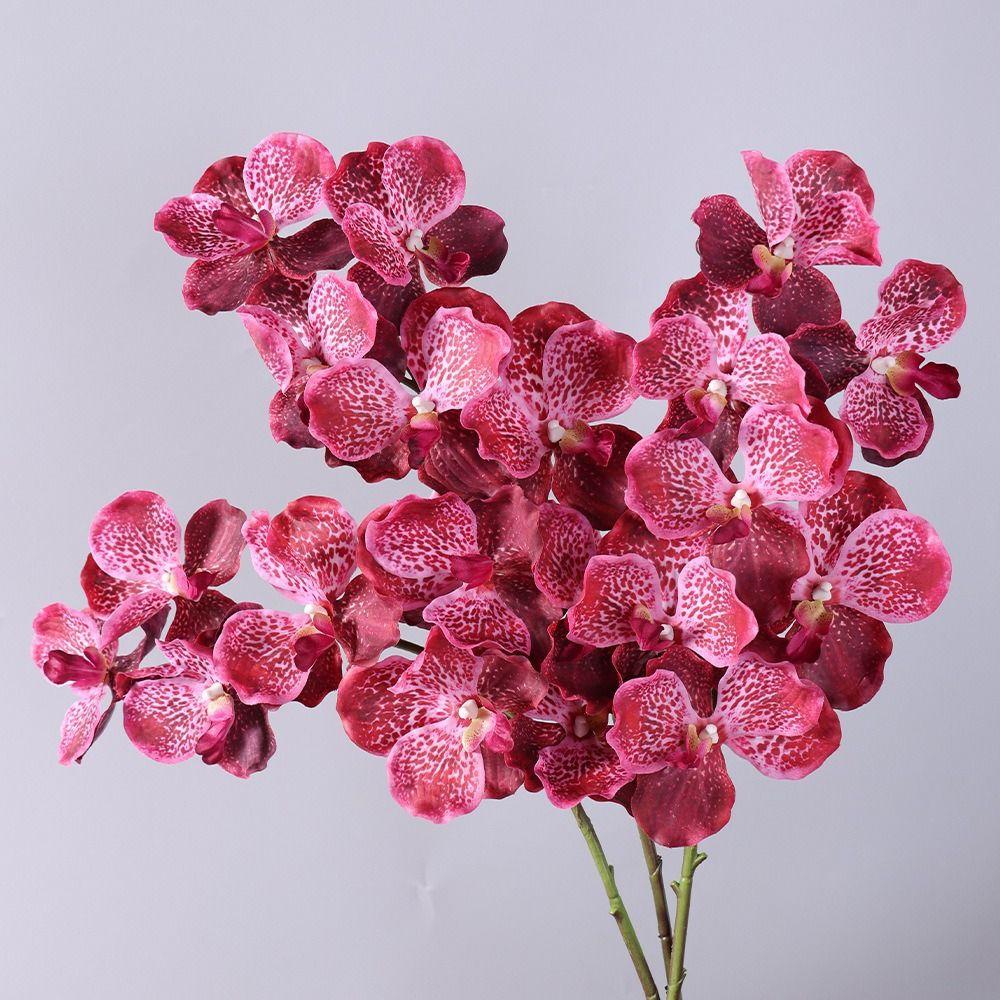 Moisturizing Latex Artificial Orchid Flowers 80 CM Length Real Touch Orchids Wedding Decoration
