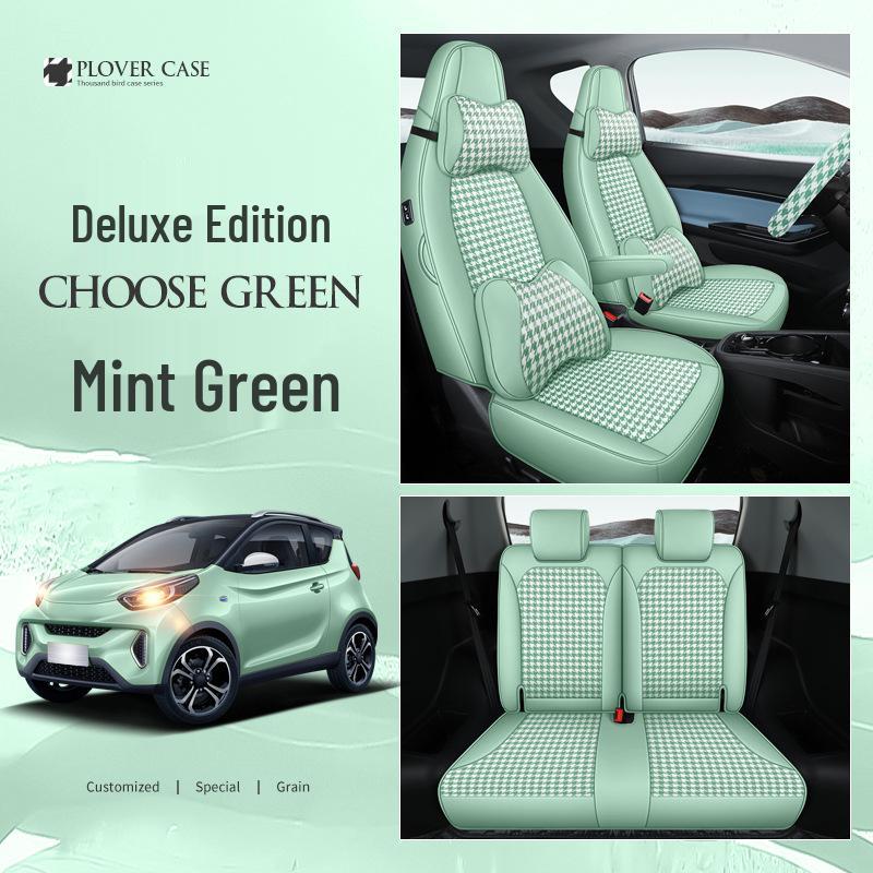 Чехол на сиденье из льна для электромобиля Chery eQ1, Полный обхват, Всесезонный