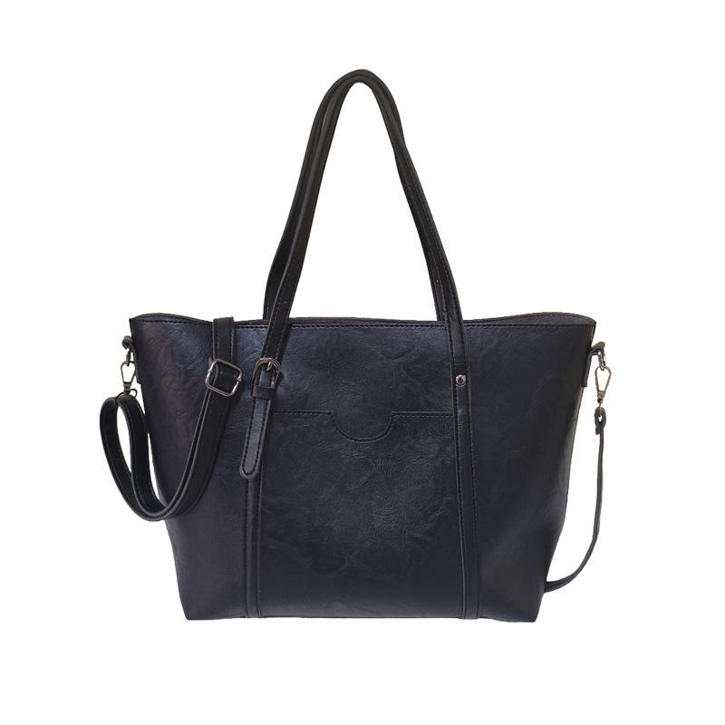 Ретро сумка женская большой вместимости новая весенняя универсальная простая наплечная сумка сумка-тоут для通勤