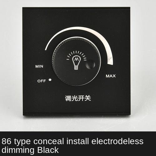 DepoGuye Wall-mounted LED Dimmer On/off Switch, Dimming 15-300W, AC 220V-250V Rotary Dimmer Switch, For Dimmable LED Lamps