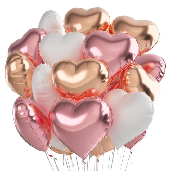 Воздушные шары Yousheng Love Balloons в форме сердца из алюминиевой фольги, многоразовые воздушные шары в форме сердца для Дня святого Валентина, свадьбы, помолвки, вечеринки, декора