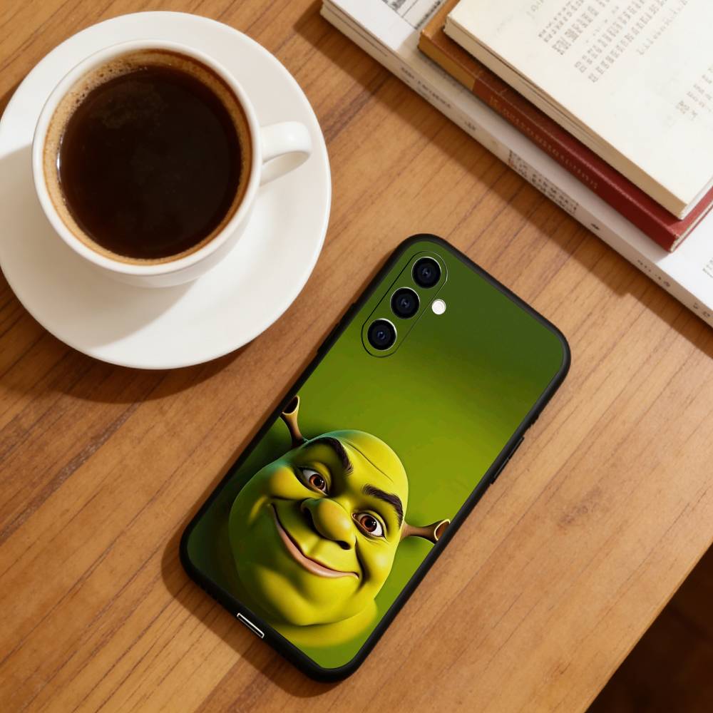 Милый зеленый мультяшный монстр Чехол для телефона Для Samsung Galaxy A73,A72,A71,A70,A53,A52,A51,Другие Мягкий черный чехол