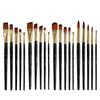 5Pcs Pointed Flat Round Top Drawing Brushes Acrylic Watercolor Oil Painting Pen