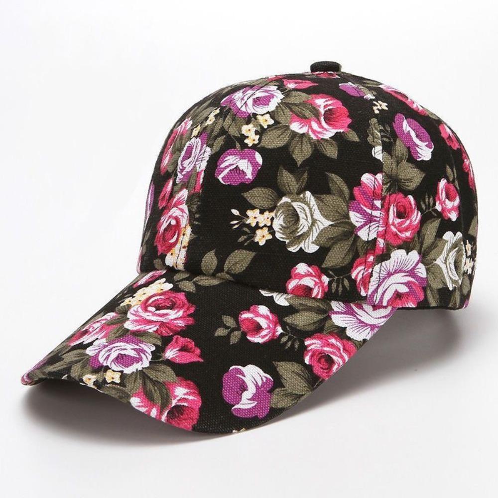 Flower Printed Baseball Cap Sun Protection Hip Hop Gorras Fashion Sport Snapback Hat  Outdoor