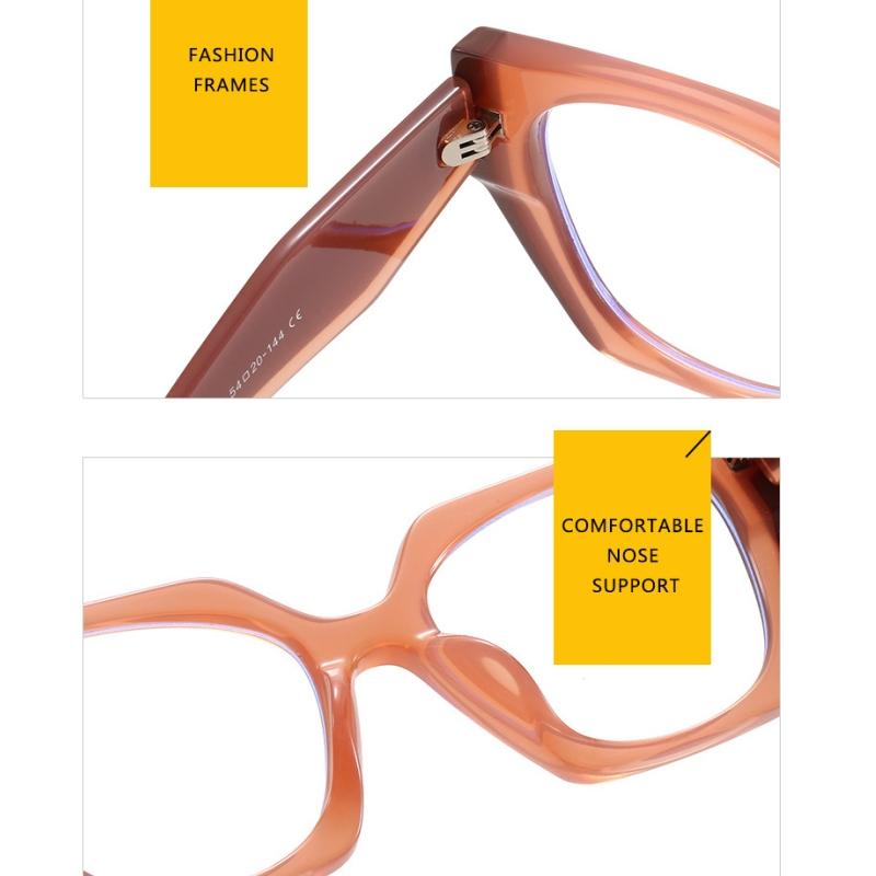 Женские очки с защитой от синего света, модные индивидуальные очки в стиле ретро TR90, простые очки в большой оправе, очки для уличной съемки, студенческие очки для поездок на работу