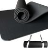 Feetlu Thick Yoga Mat with Straps Inch Popular Thick Yoga Thick Stretching Pilates Mat 2/5 (10mm) - Mat, Mat, (Black/Gray)