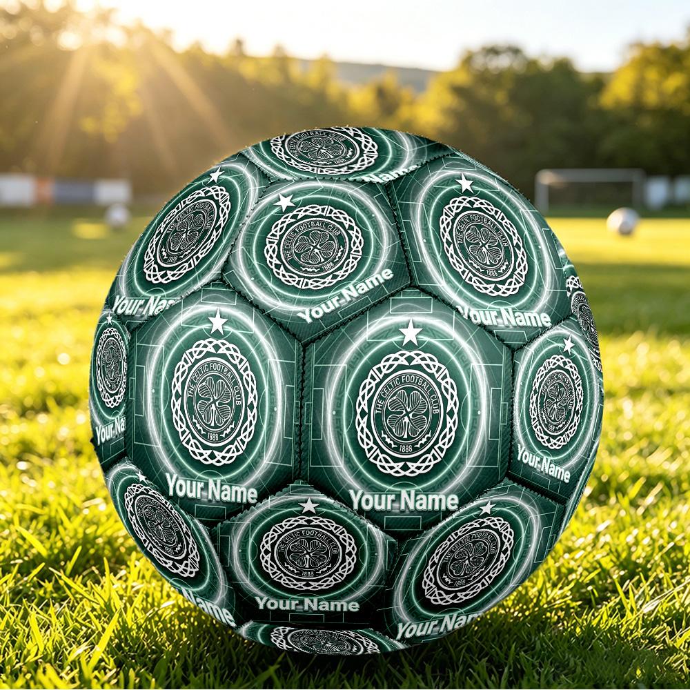 Персонализированный футбольный мяч размера 5 с узором Celtic FC для игры на открытом воздухе Спортивный мяч Подарок