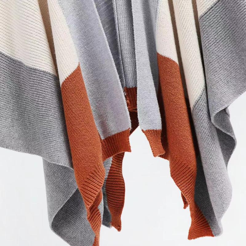 IHUASU Осенне-зимний женский клетчатый большой размер свободный вязаный кардиган куртка джемпер женский