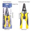 6-в-1 инструмент для зачистки проводов, многофункциональный портативный резак для острых плоскогубцев, 7,5-дюймовый резак для обжима проводов, электрический кабельный резак