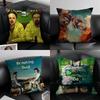 Popular TV Shows Breaking Bad-B Pillow Case Anti-dustmite Pillowcase Invisible Zipper Silky Short Plush Sofa Cushion Cover