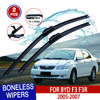 For BYD F3 F3R  2005-2007 Car Windshield Wiper U-type Soft Rubber Frameless Bracketless Car Wipers 24"+16"