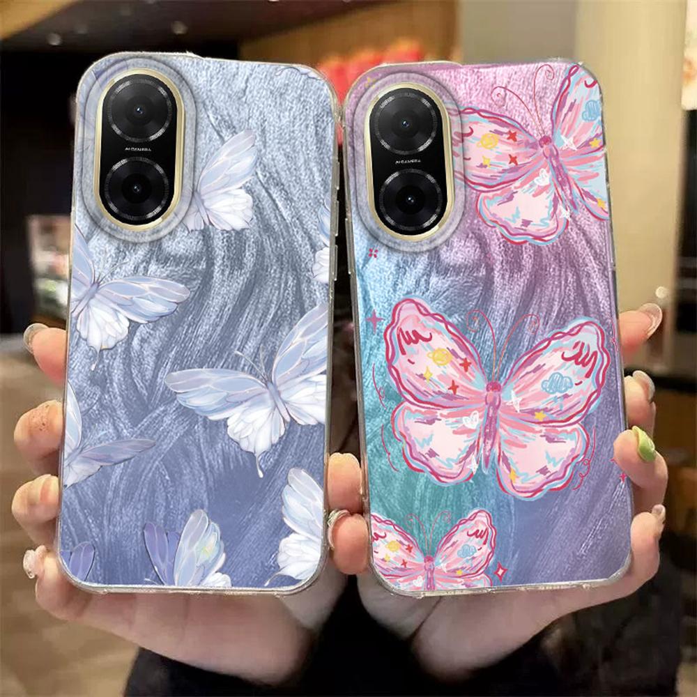 Пара Красивая Бабочка Градиент Для Xiaomi Redmi A5 A3 13C 14C 15C Note 15 Pro Poco X7 Pro 14T 15T Чехлы для Телефона Обложка Бампер