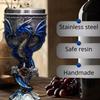 Evil Dragon Red Wine Glass Stainless Steel Wine Glass Dragon Tall Glasses