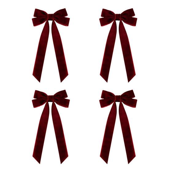 Yousheng 4 шт. рождественские бархатные банты из ленты подарки гирлянды окна двери стены лестницы банты украшения ручной работы украшения