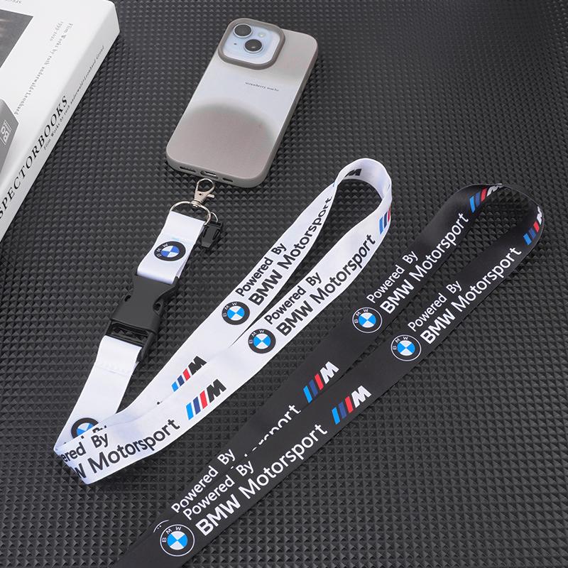 NTSM5 Lanyard Nylon Style Keychain Key Strap Holder&Staff ID Cards For Bmw E46 E36 G20 E90 E60 F30 F10 E39 X1 M Performance Stickers