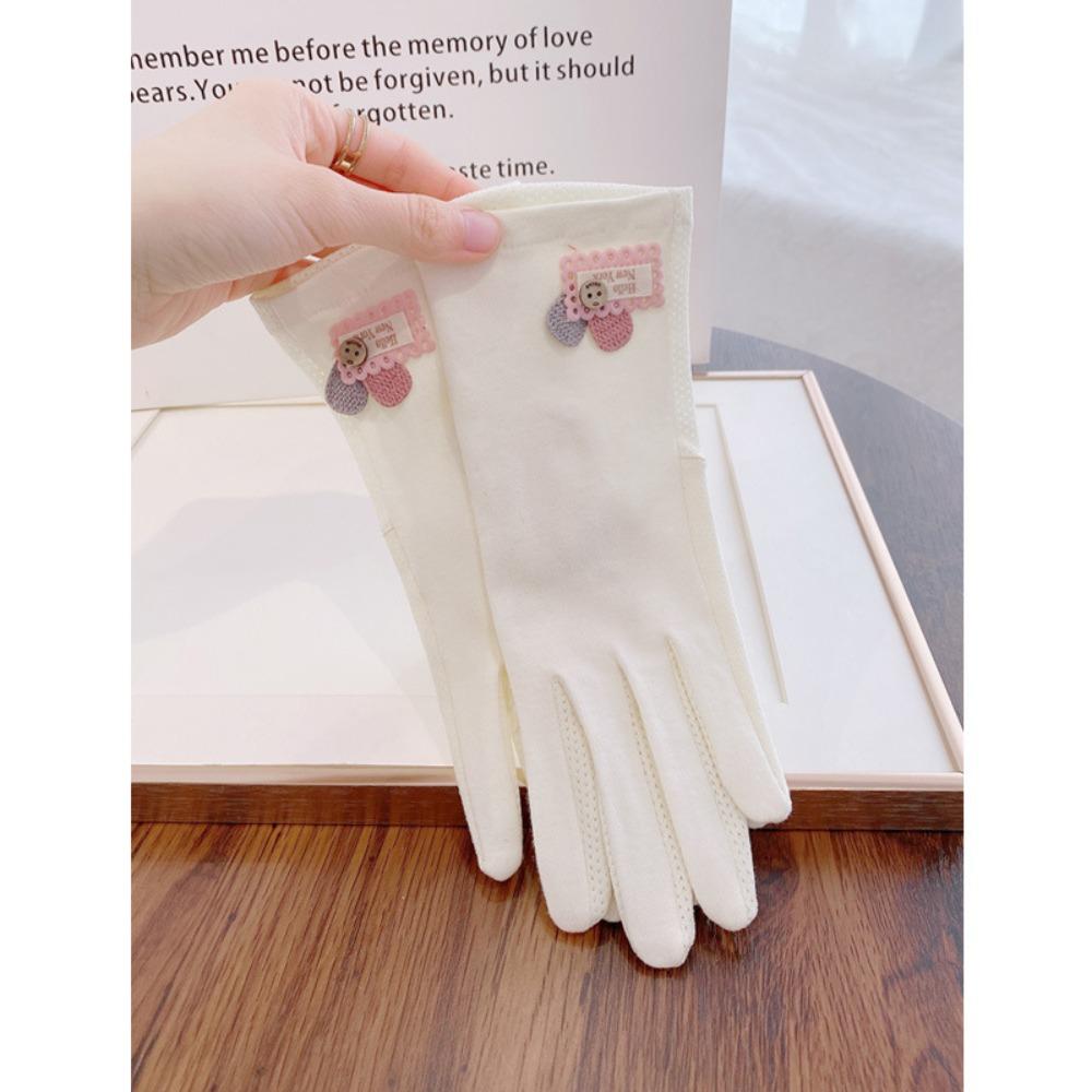 Thin Sun Protection Gloves Cotton Anti-Slip Gloves New Breathable Cotton Gloves Driving