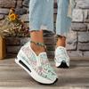 Women Fashion Casual Shoes Running Shoes Sport Wear Floral Embroidery Sheer Mesh Sneakers Platform Shoes