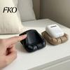 Black Headphone Stand 3D Printed Pillow-Shaped Stand, Cute Desk Organizer Holder for Earbuds Decorative Charging Case, Anti-Slip Stable Display Rack,