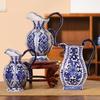 Сине-белая фарфоровая ваза-кувшин Генерала для декора дома или офиса