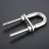 1Pcs Bow Stern Marine U-bolt Metal Screw Pads Boat Hardware with Nut 304 Stainless Steel Eye Rope Rigging Yacht Accessories