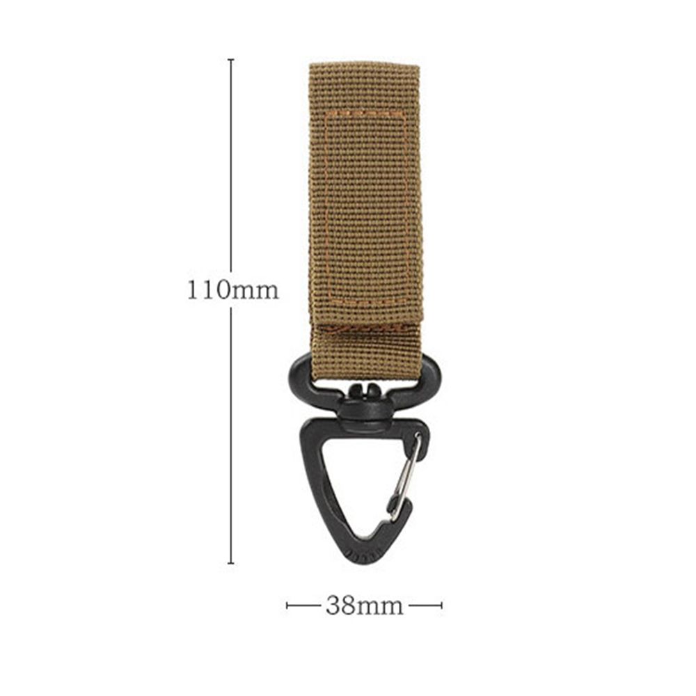 Outdoor Camping Hiking Rotatable Molle Tactical Nylon Ribbon Knapsack Keychain Triangle Backpack Waist Bag Fastener Hook Buckle