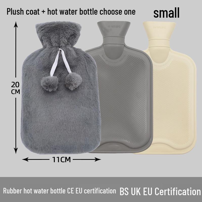 Explosion-Proof Hot Water Bottle: Rubber Design for Stomach and Feet, Long-Lasting Warmth