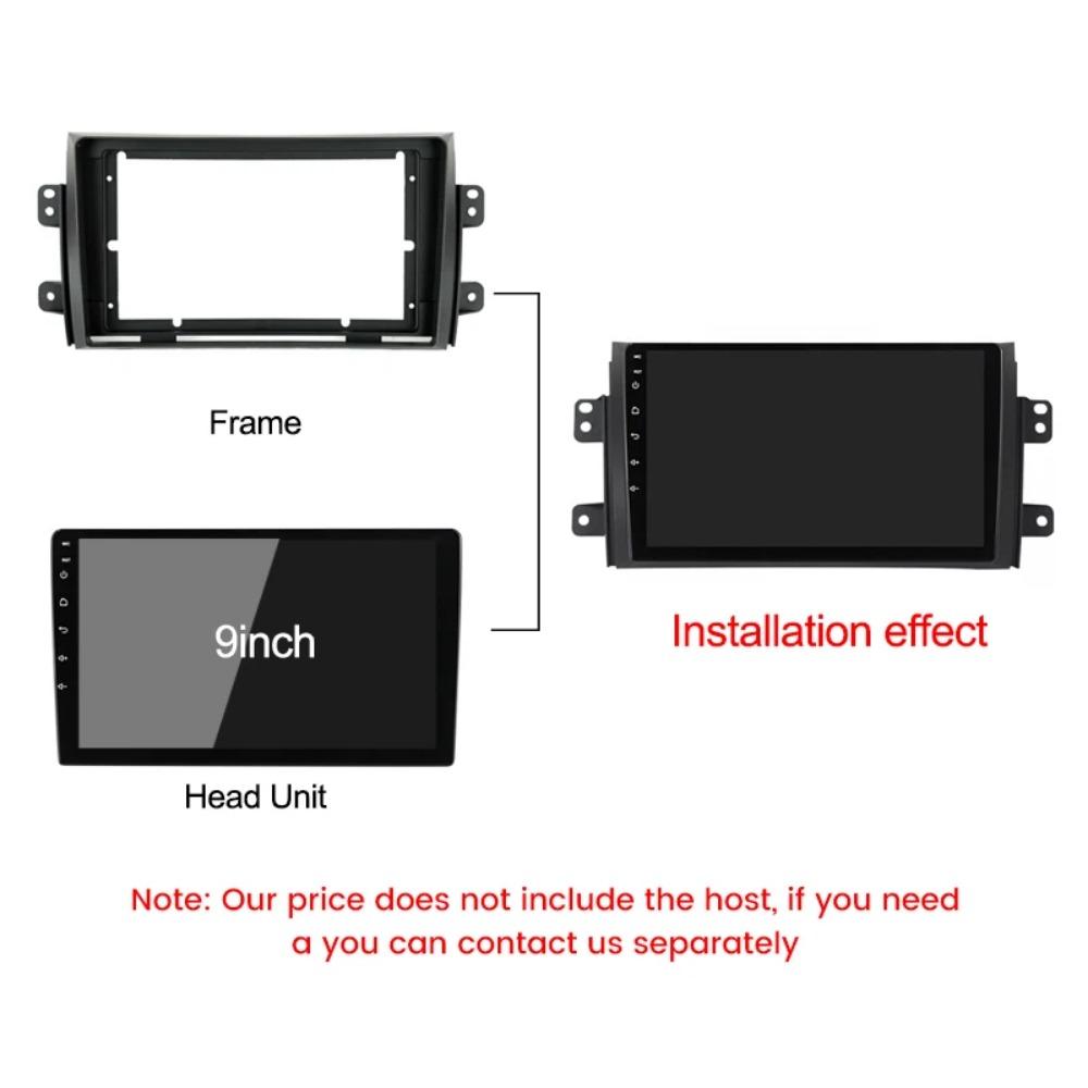 9-дюймовая автомобильная стереосистема GPS-навигатор приборная панель для SUZUKI SX4 Fiat Sedici 2006-2014 пластиковая рамка панели аудиозащита комплект жгута проводов питания