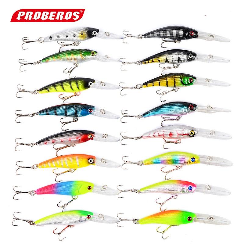 Набор наживок для рыбы, 16 шт., смешанная наживка Minorua, набор поддельных наживок