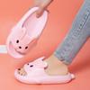 Женские летние тапочки, сандалии, пляжные шлепанцы, шлепанцы, обувь для ванной на толстой подошве, обувь из ЭВА с мультяшным кроликом