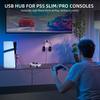 6-портовый USB-концентратор с RGB-подсветкой, подключение и использование без установки драйверов, удобная передача данных, пользовательский интерфейс. USB-концентратор расширения для PS 5 Pro/PS5 Slim.