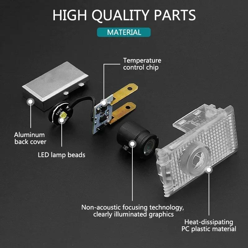 2Pcs LED Car Door SantaFe Emblem Light Welcome Lamp Wireless Laser Projector For Subaru Forester 2013-2020 2021 2022 2023 2024 dtuf5