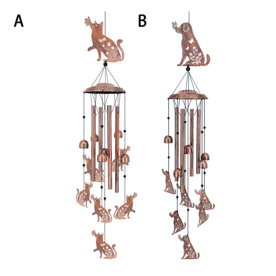 Yousheng Animal Wind Chime металлический ветровый колокольчик для собак или кошек, подвесной ветровый колокольчик для улицы, дома, комнаты, балкона, сада, декор