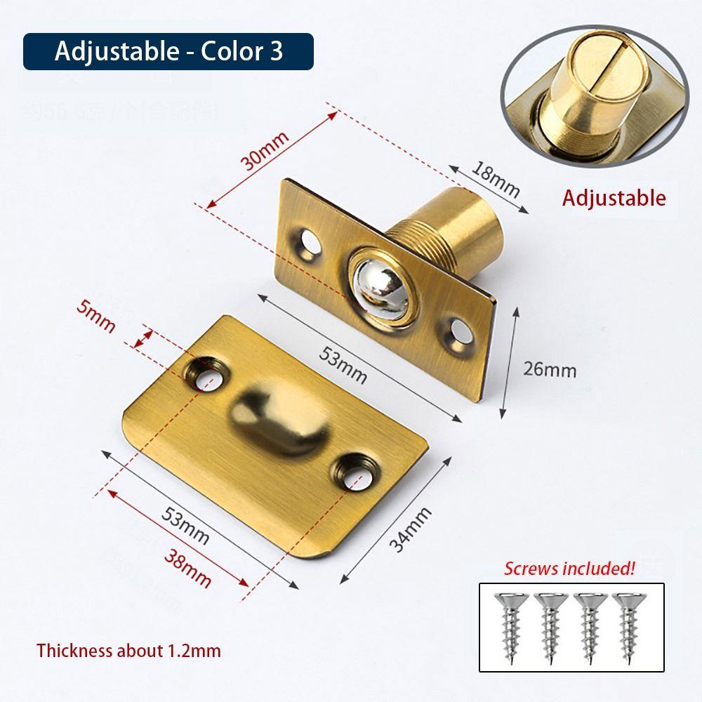 1Set Cabinet Gate Closet Door Ball Catch with Screws Door Latch Set Durable Door Stopper