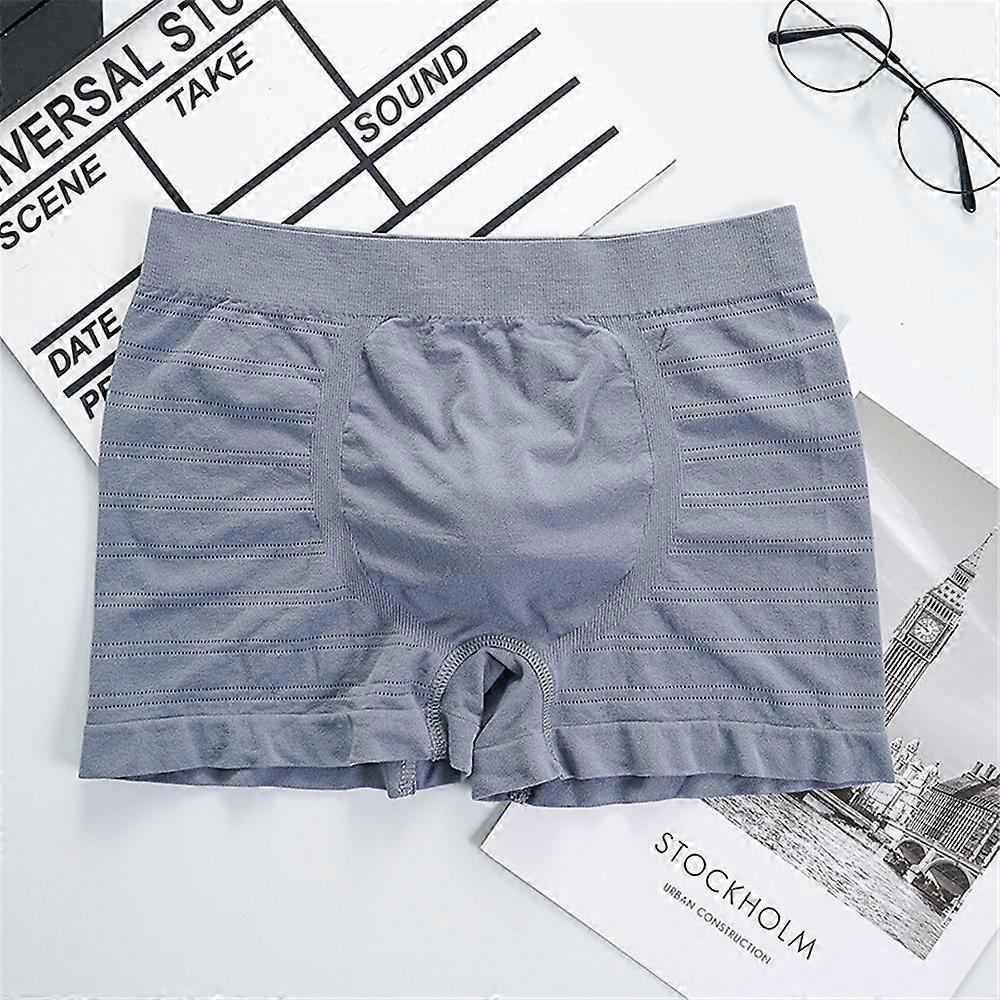 one size Seamless 3.0 Mens Large Size Underwear Comfortable Elastic Mid-waist Breathable Sweat-absorbent Mens Boxer Briefs 4pcs