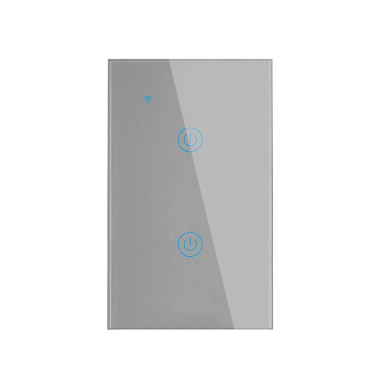 LangYeao US WiFi Smart Wall Light Switch 1/2/3/4 Gang Touch Panel with Neutral Wire Compatible with for Tuya App & Smart Life