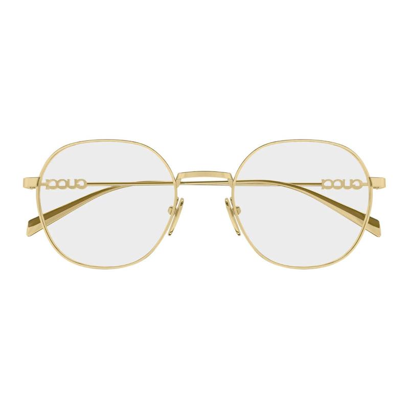 Gucci Очки для зрения [Доступные диоптрии] Модные и универсальные 001 (золотая оправа/прозрачная линза) 51 пылесборник + футляр для очков (Случайный цвет)