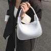 Solid Color French Underarm Bag Elegant Texture Handbag Storage Bag PU Hobo Bag  Daily