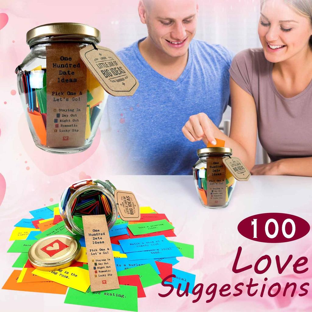 100 Date Ideas - Pick One And Go - Unique Thoughtful Gifts - Unforgettable Gifts - Unique Gifts - Gifts For Couples