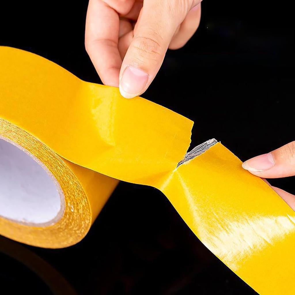 Double Sided Tape Strong High Viscosity Traceless Cloth Base Grid Tape Waterproof Carpet Adhesive Fiber Tape Mesh Sticky Strips