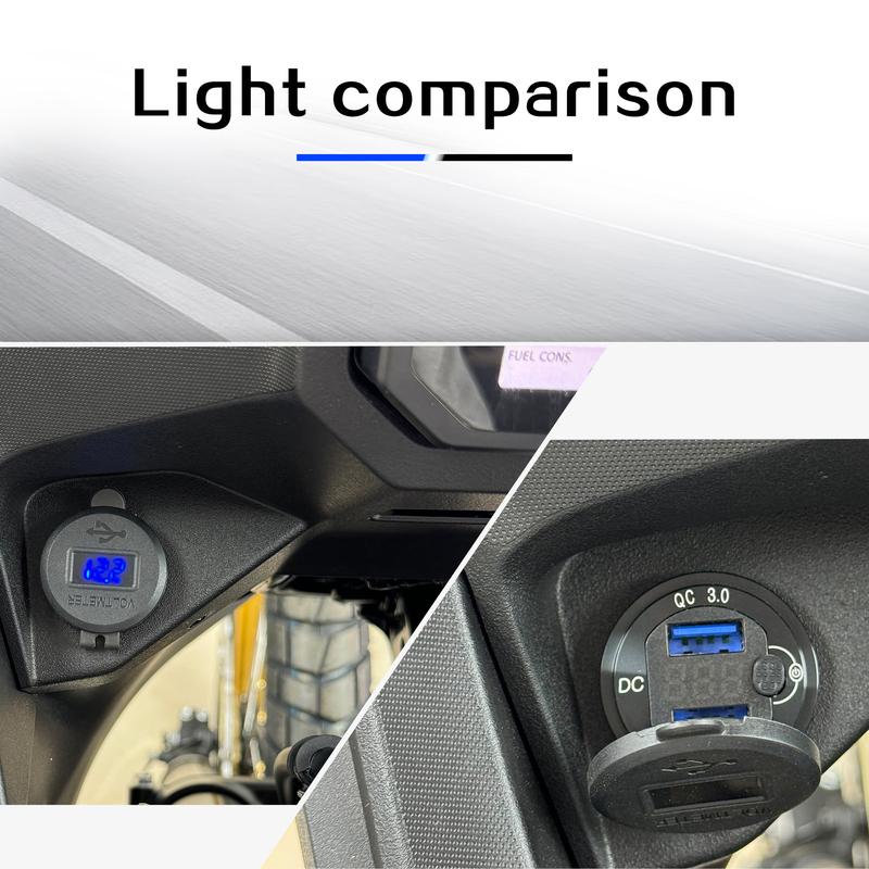 Для HONDA NX 500 NX500 NX 400 NX400 2022-2024 Быстрая зарядка 3.0 Двойной USB-зарядник Розетка Адаптер питания