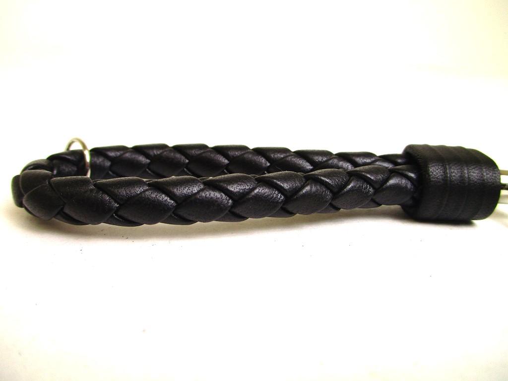 Оригинальный брелок для ключей BOTTEGA BENETA Intrecciato из черной кожи #a162, восстановленный