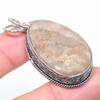 Fossil Coral Gemstone 925 Sterling Silver Gift Jewelry Pendant 2.09"