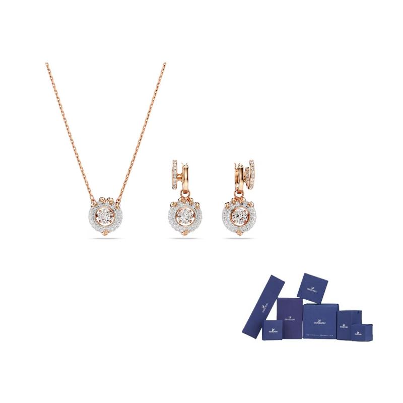 Swarovski Dragon And Phoenix Claw Pendant Cubic Zirconia Imitation Crystal Rose Gold Tone Necklace Women necklace 5675835