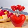 10 шт. Фруктовые шпажки в форме сердца, Мини-мультяшные, Детские, Для закусок, Торта, Десерта, Шпажки для еды, Зубочистки, Бенто-ланчи, Декор для вечеринок