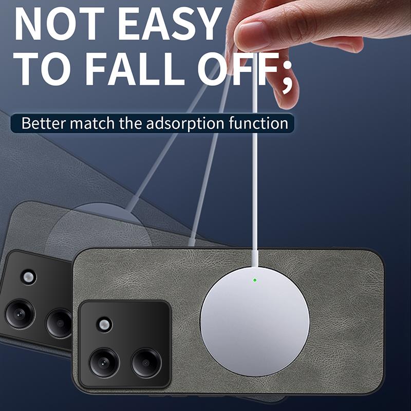 For POCO M7 Pro 5G Case for Magsafe Luxury Sheep Skin Magnetic Matte Cover for Mi POCO M7pro Wireless Charging Anti-drop Bumper