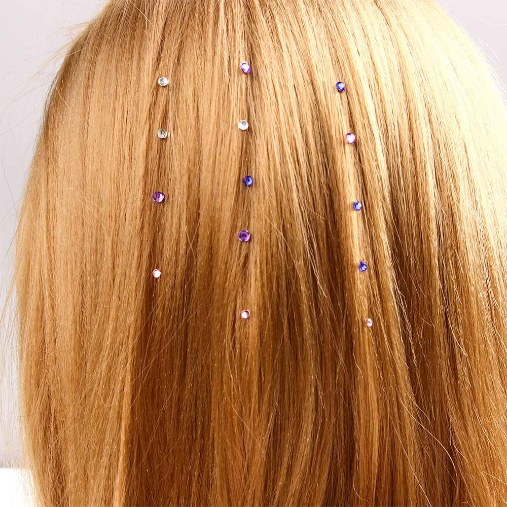 2 Bags Hair Styling Hairdressing Hairdo Supplies Hair Dress Accessories Hot Drilling Crystal