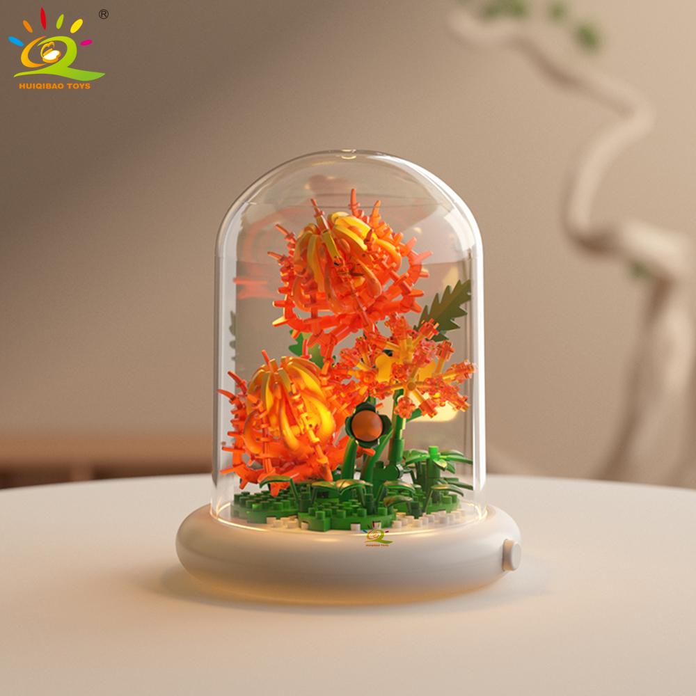 Moc Вечный букет Витрина Микро Строительный Блок Цветок Модель DIY Домашний Настольный Растение Декорация Кирпичная Игрушка Для Детей