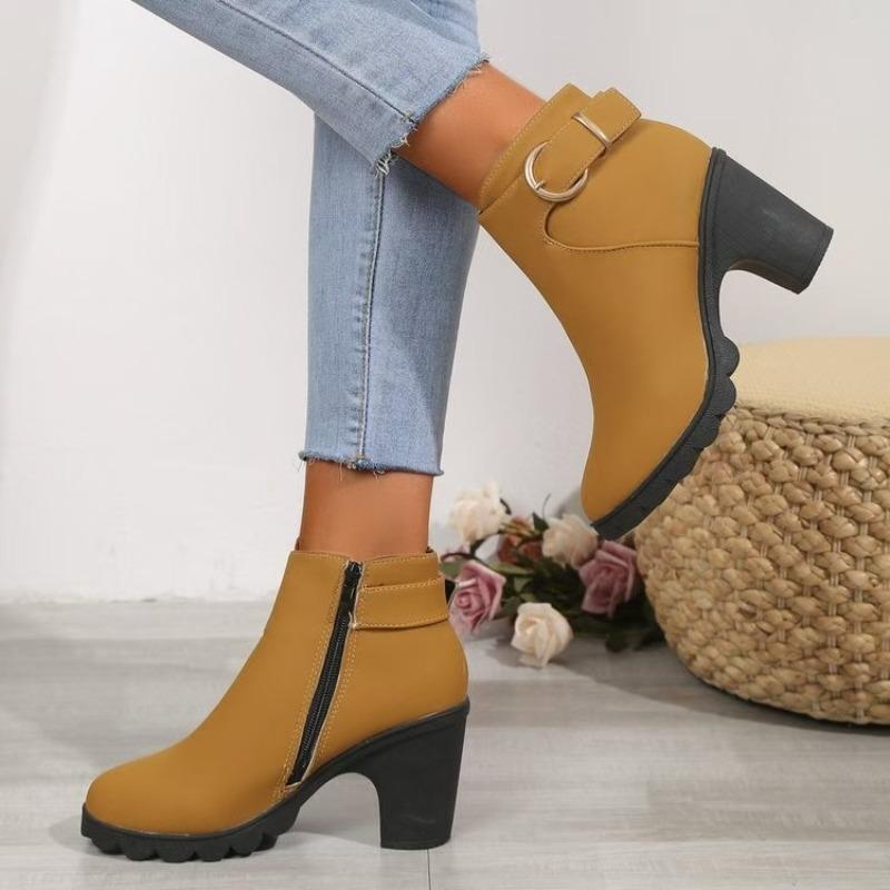 Модные ретро замшевые кожаные ботинки для женщин, повседневные туфли на толстом высоком каблуке, с круглым носком, на боковой молнии, весенне-осенние ботильоны Челси